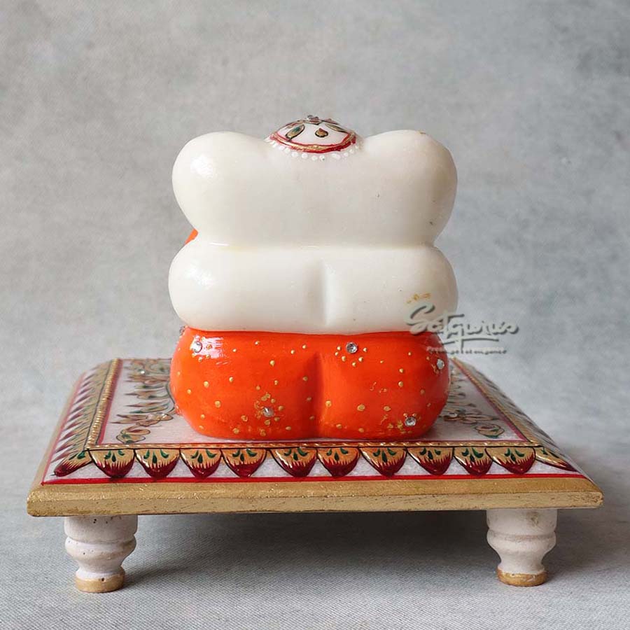 Marble Chowki With Ganesha By Satguru's