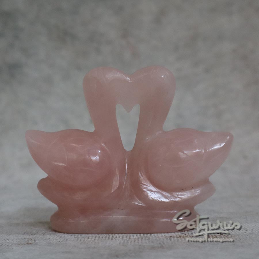 Rose Quartz Mandarin Ducks By Satgurus