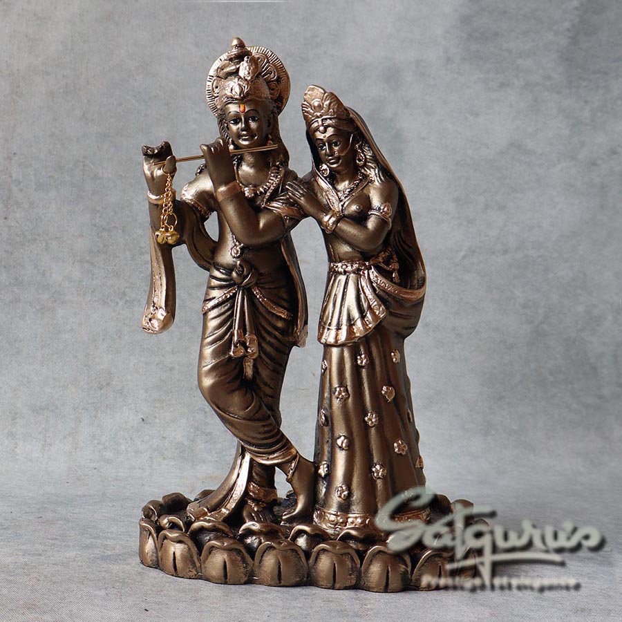 Metallic Finish Divine Radha Krishna By Satguru's