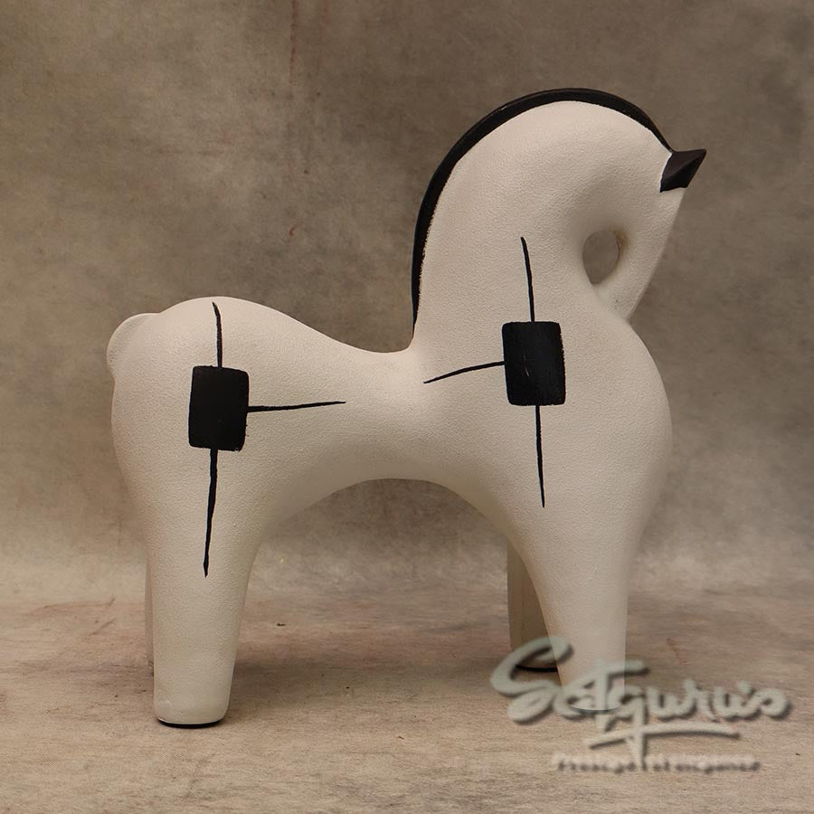 White And Black Horse ( Big ) By Satguru's
