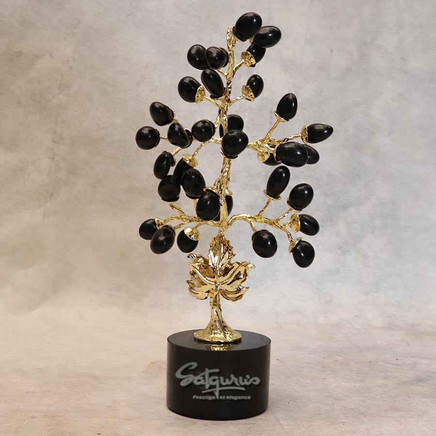 Crystal Black Grape Tree Table Showpiece By Satguru's