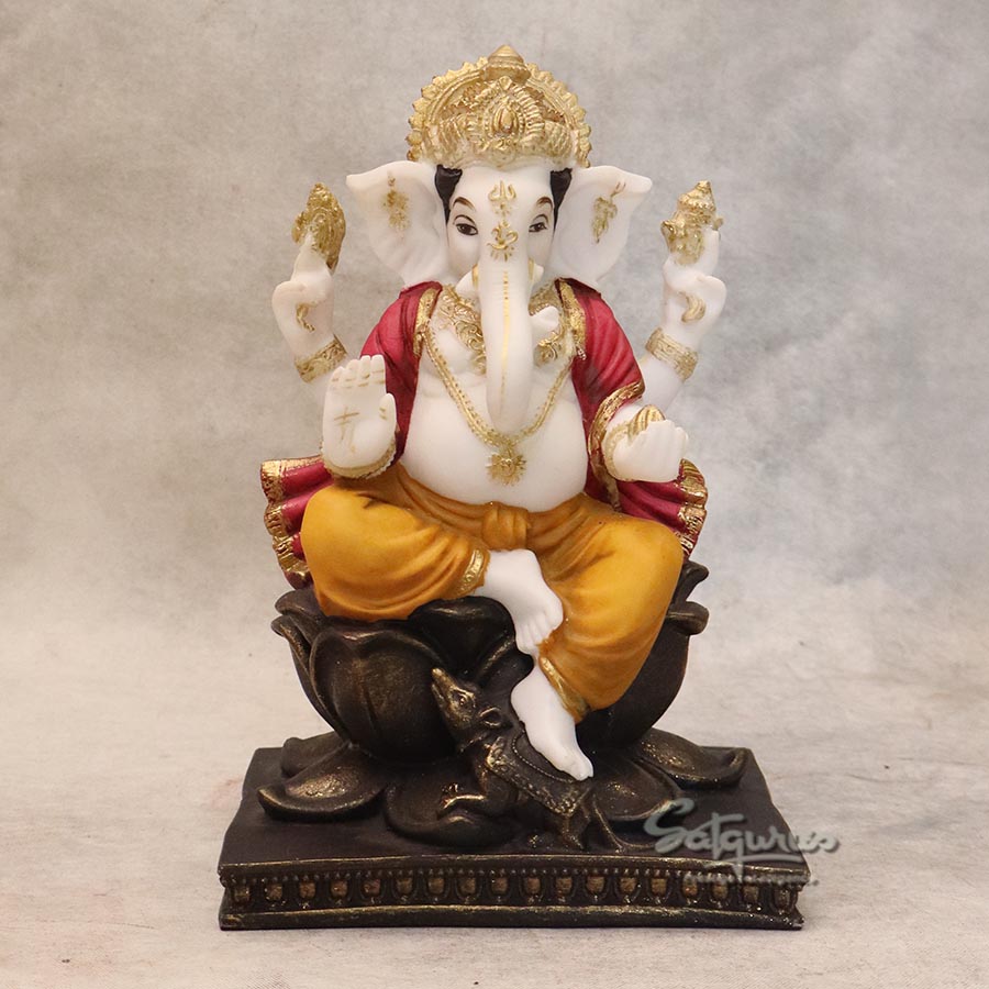 Lotus Base Ganesha By Satguru's