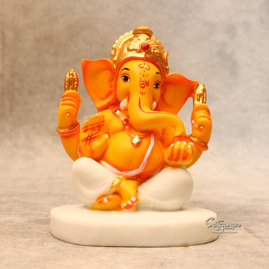 Mukut Ganesha ( Orange ) By Satguru's
