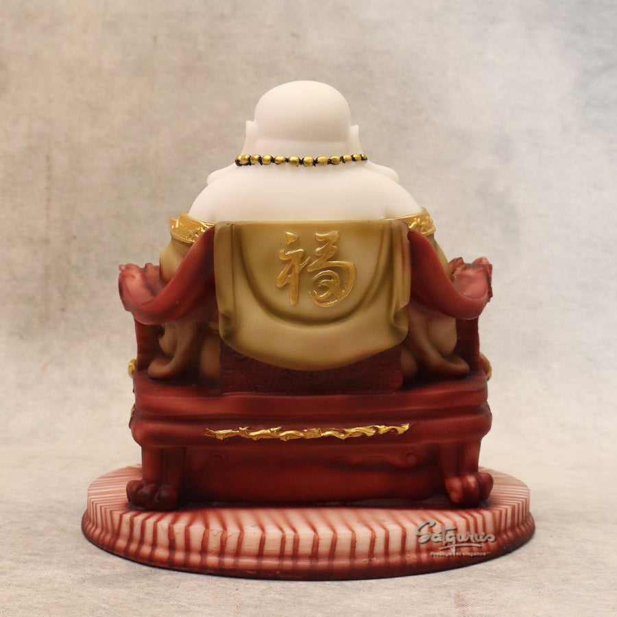 Laughing Buddha Sitting On Chair By Satguru's