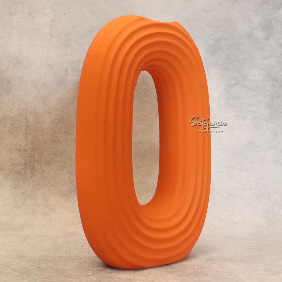 Orange Oval Shape Ceramic Flower Vase By Satguru's