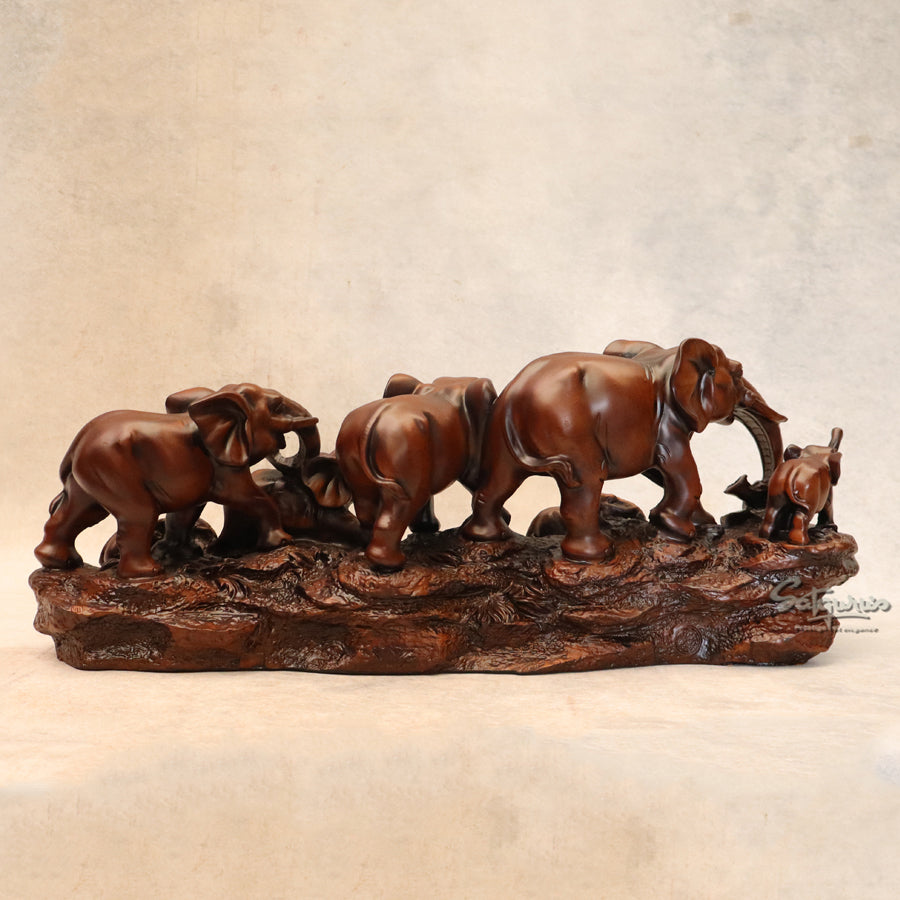 Brown Elephant Family By Satguru's