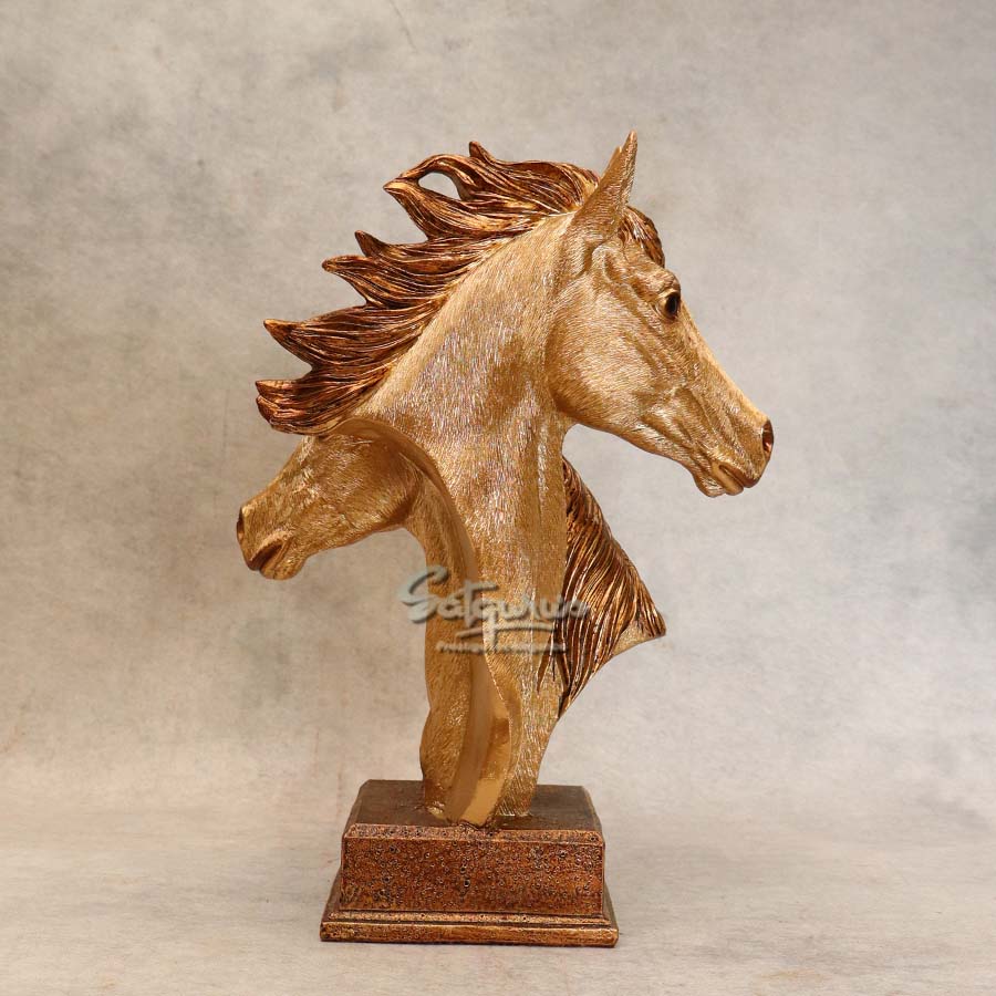 Gold Twin Horse Head By Satguru's