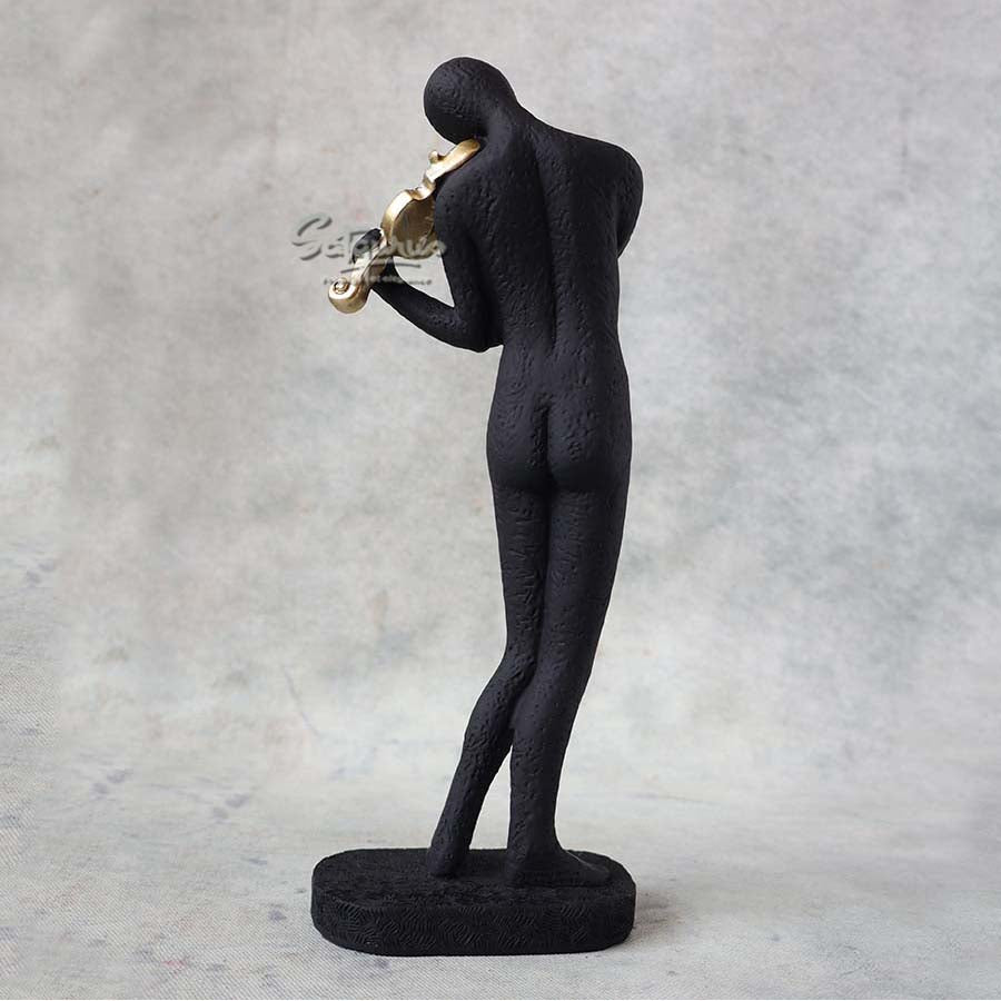 Abstract Violin Player Figureine By Satguru's