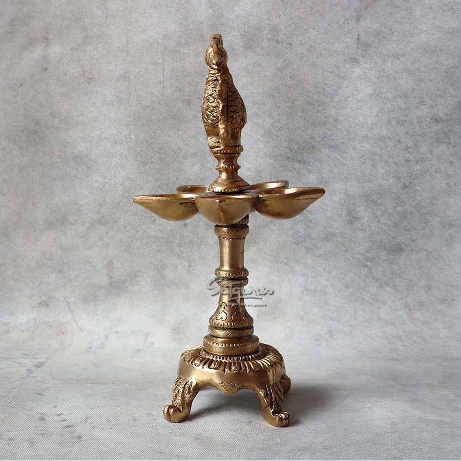 Brass Peacock Diya Annam By Satguru's