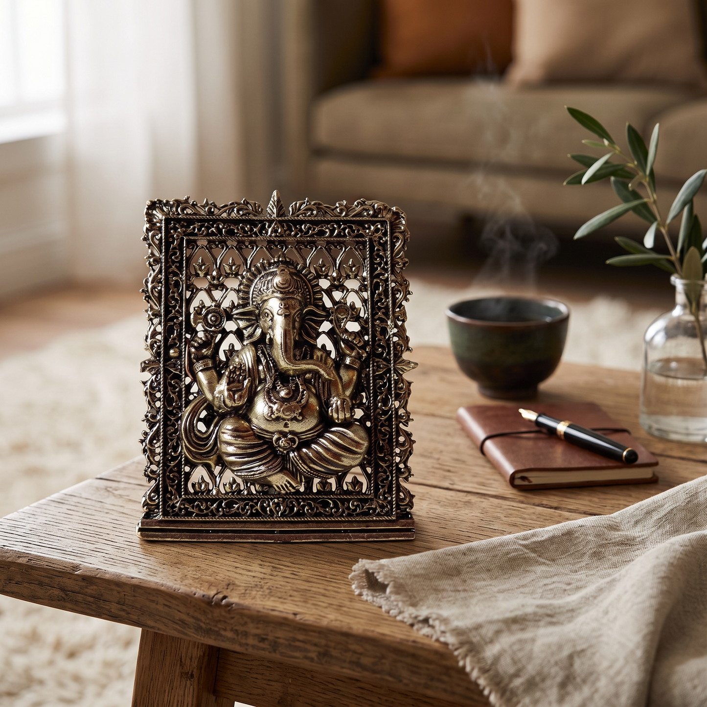 Ornate Jaali Ganesha Table Top By Satguru's