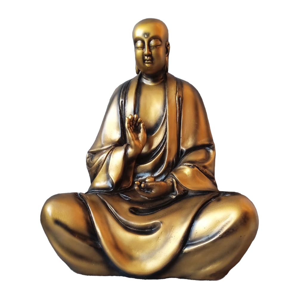 Monk Meditating In Gold by Satgurus