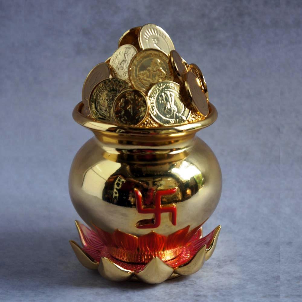 Kamal Money Kalash / Gold - By Satgurus