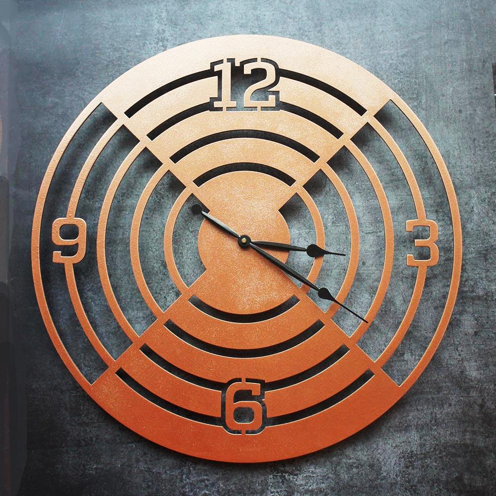 Copper Cut Work Clock by Satgurus