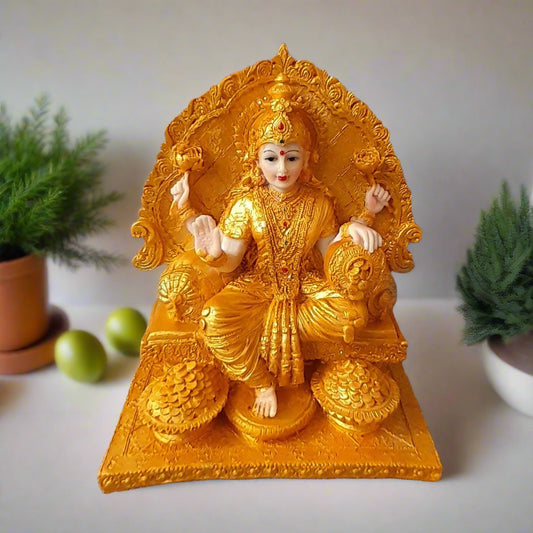 Laxmi On Singhasan Gold SP22 by Satgurus