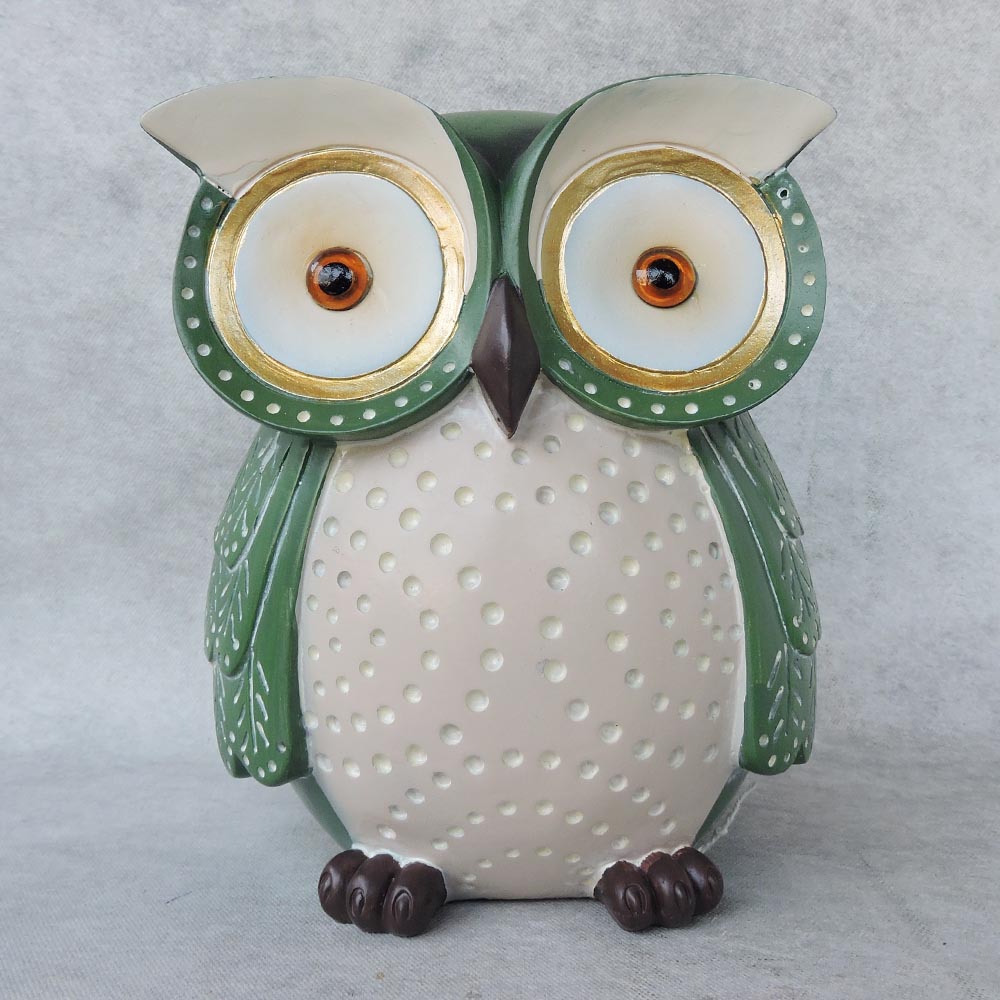 Owl In Green Finish - A by Satgurus