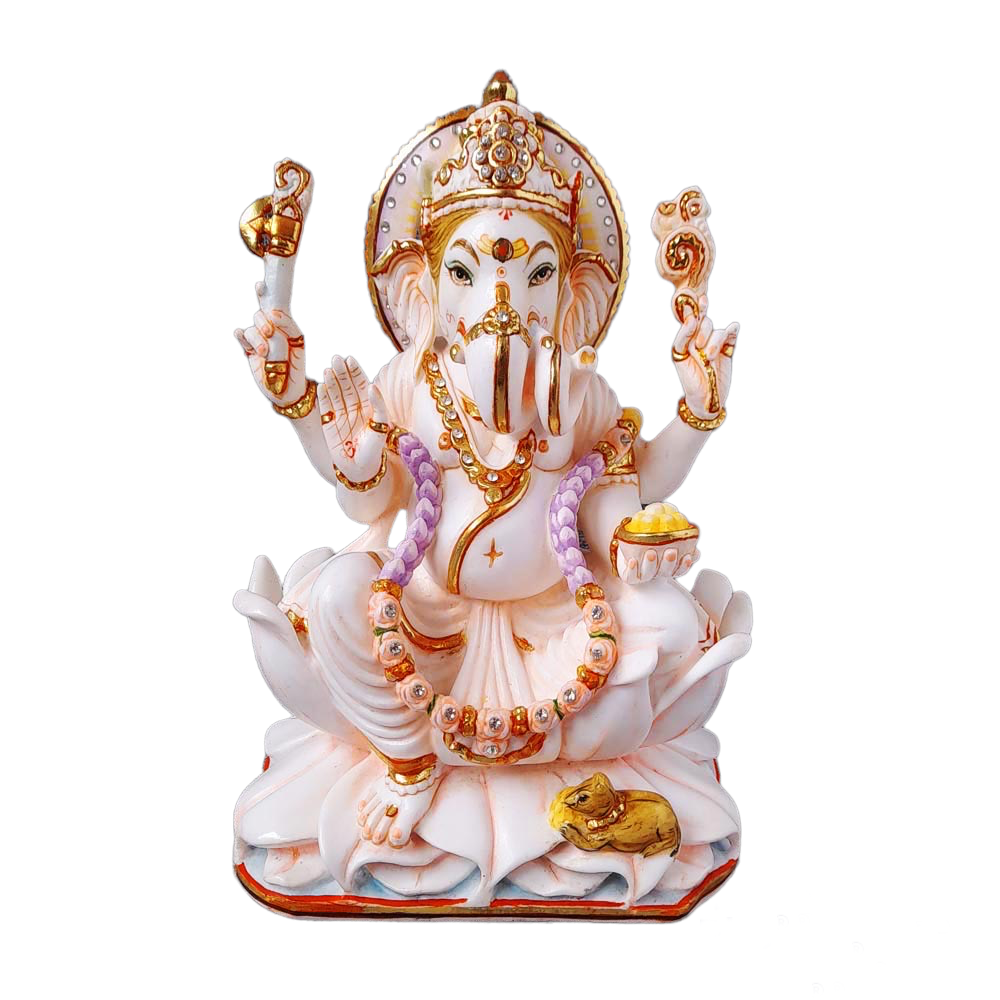Culture Marble Lotus Ganesha Big by Satgurus