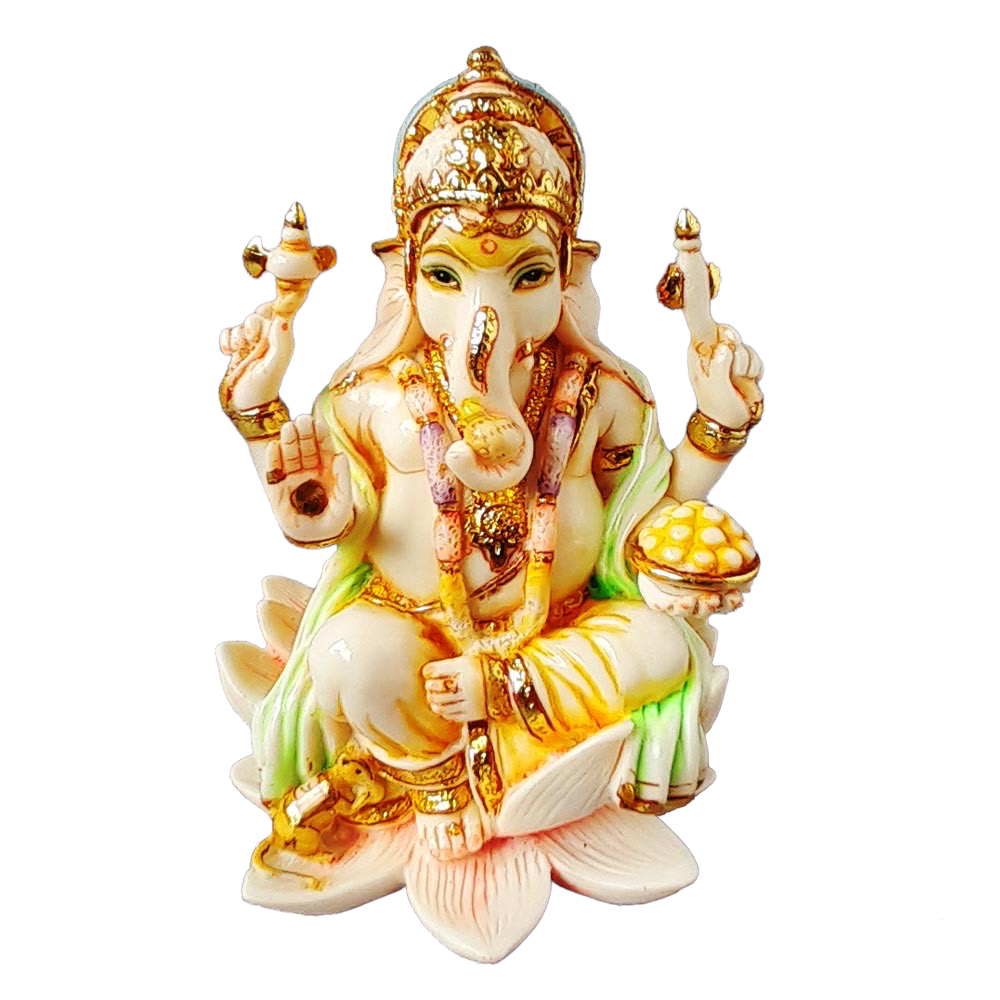 Culture Marble Lotus Ganesh Small by Satgurus