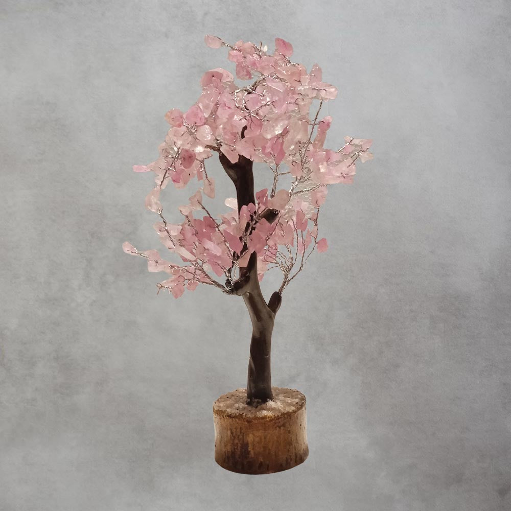 Semi Precious Rose Quartz Stone Tree by Satgurus