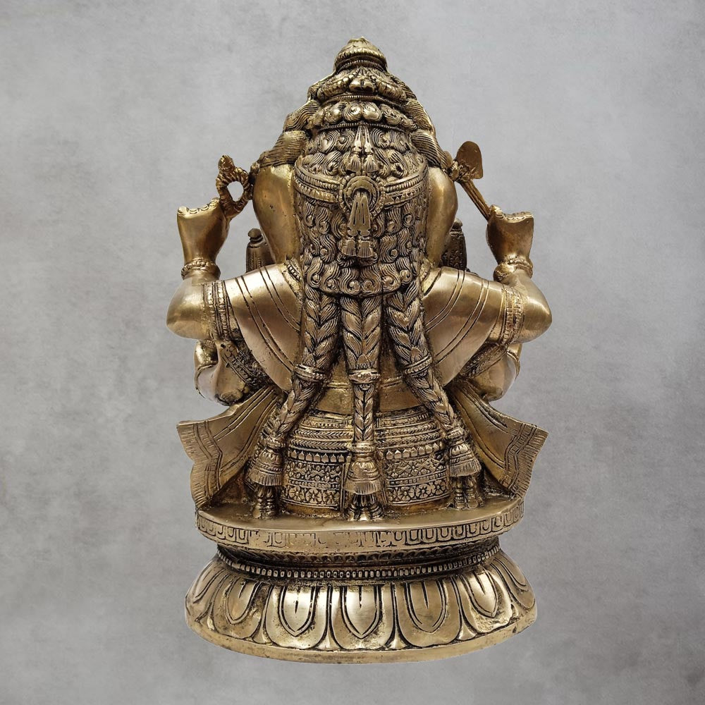 Brass Ganesh Riddhi Siddhi by Satgurus