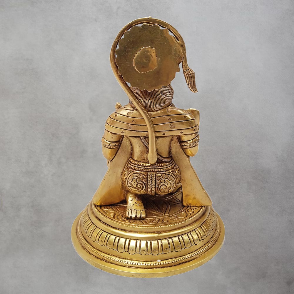 Brass Hanuman Round Base by Satgurus