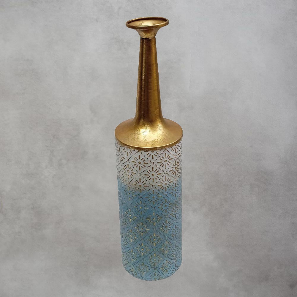 Blue Dots Vase - A by Satgurus