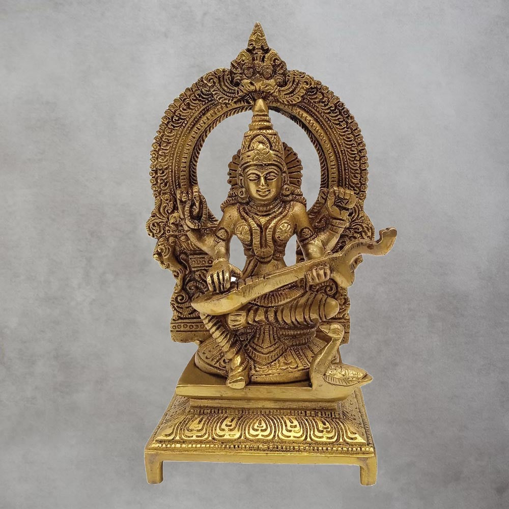 Brass Saraswati Arch by Satgurus