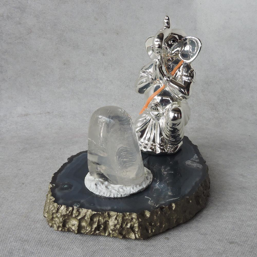 Ganesha With Crystal Pindi Shiva by Satgurus