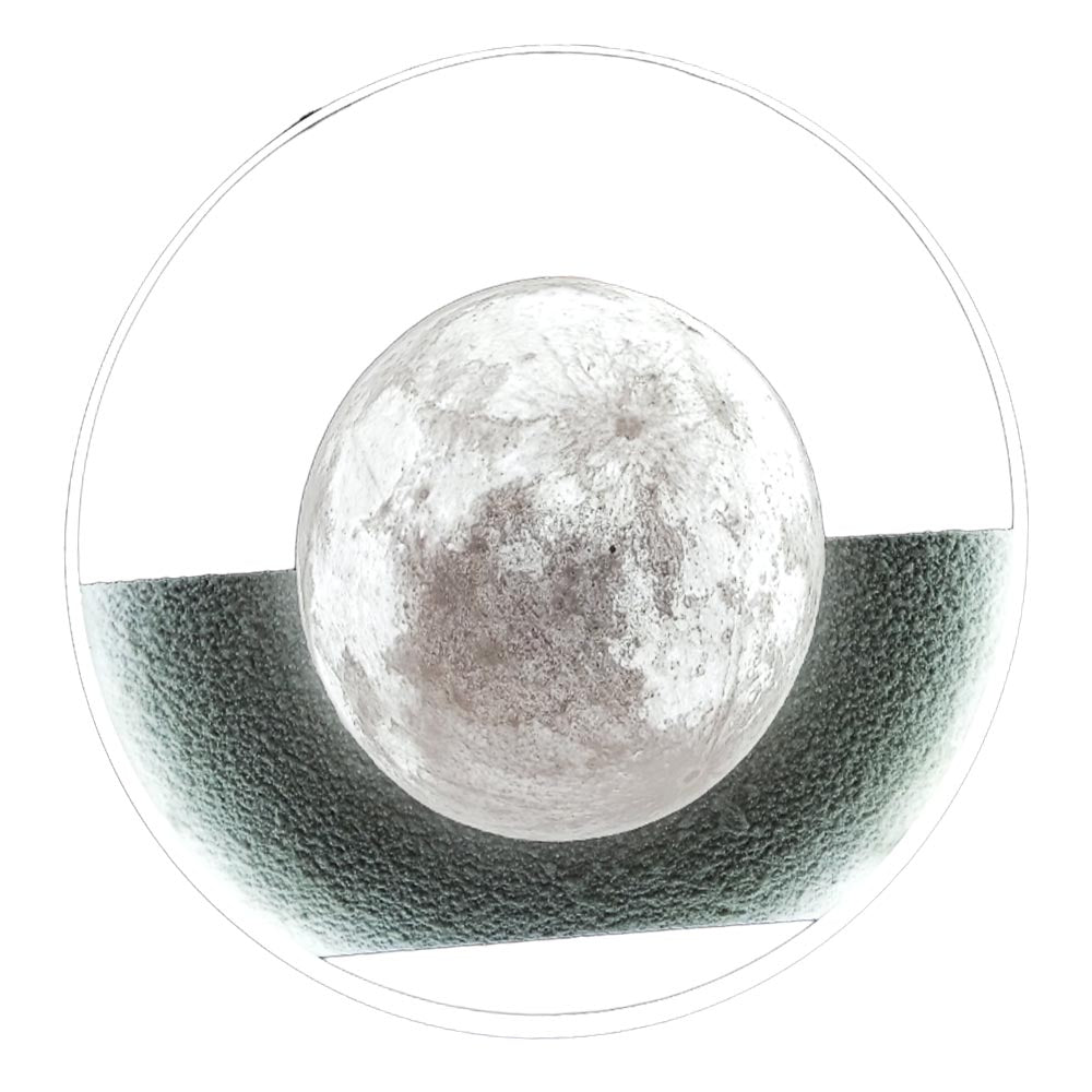 White Back Full Moon Wall Art by Satgurus