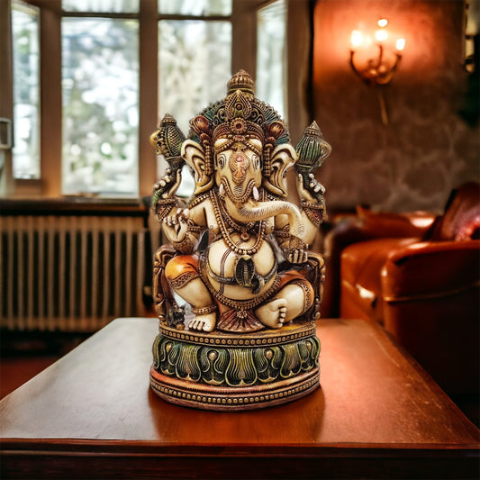 Ganesha Sitting On Base by Satgurus