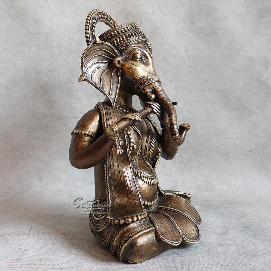 Bell Metal Ganesha Bansuri By Satguru's