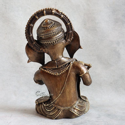 Bell Metal Ganesha Bansuri By Satguru's