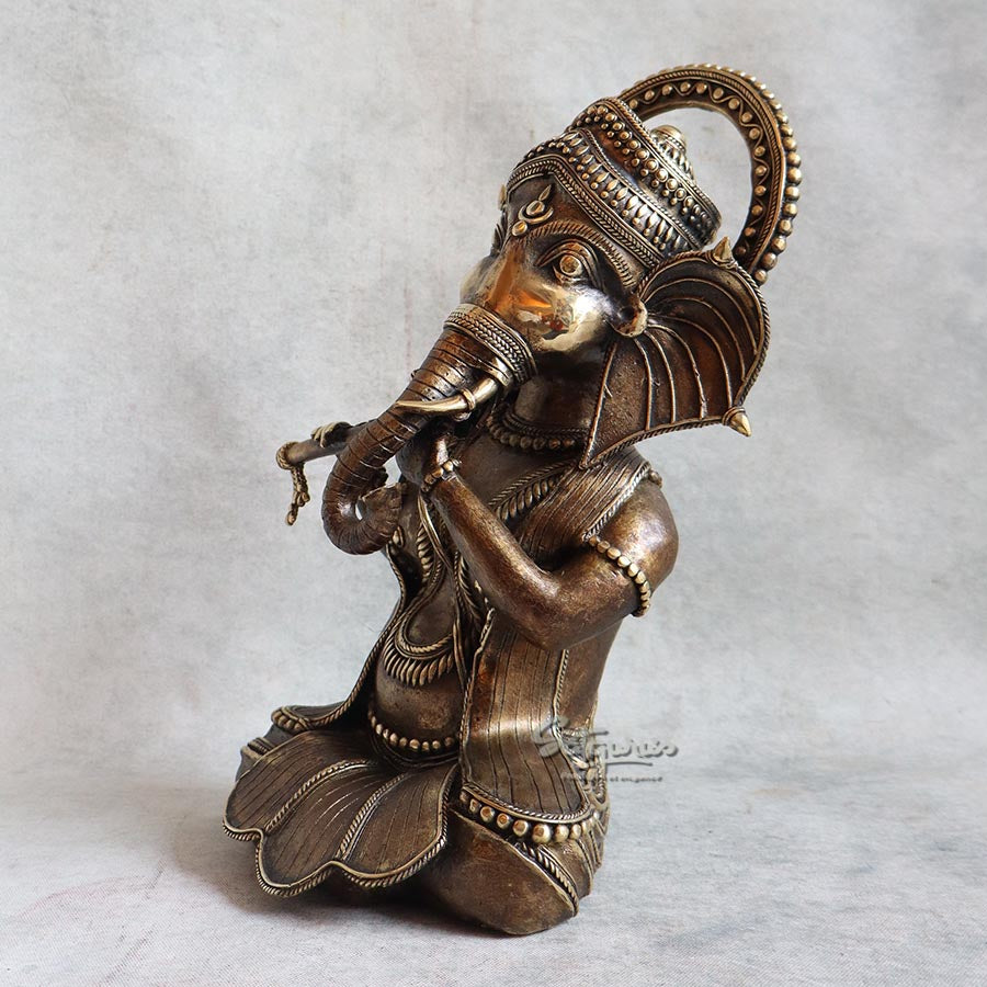 Bell Metal Ganesha Bansuri By Satguru's