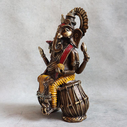 Bell Metal Ganesha On Tabla By Satguru's