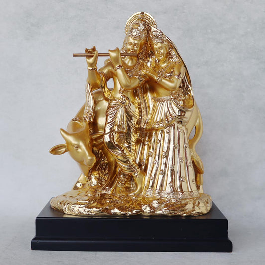 Radha Krishna In Gold Finish by Satgurus