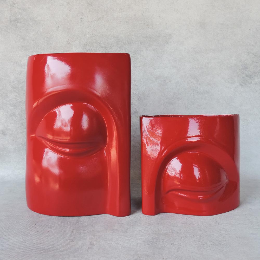 Eye Design Vase Sets / Red by Satgurus