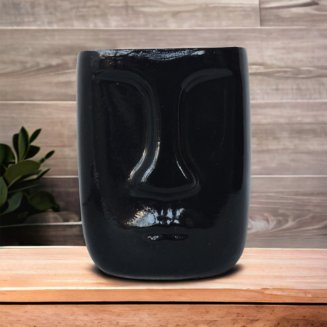 Face Vase In Black by Satgurus