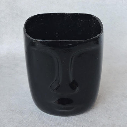 Face Vase In Black by Satgurus