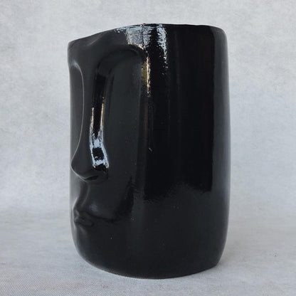Face Vase In Black by Satgurus