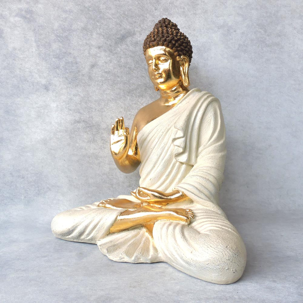 Mudra Buddha With Gold Leafing by Satgurus