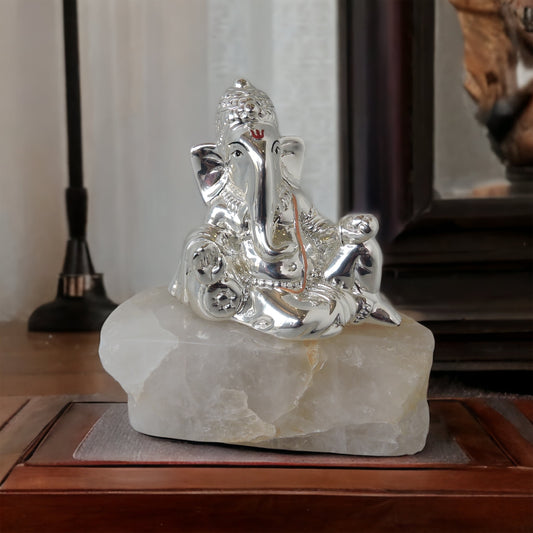 Nirmal Ganesha On Rose Quartz Pouty Luxe By Satgurus