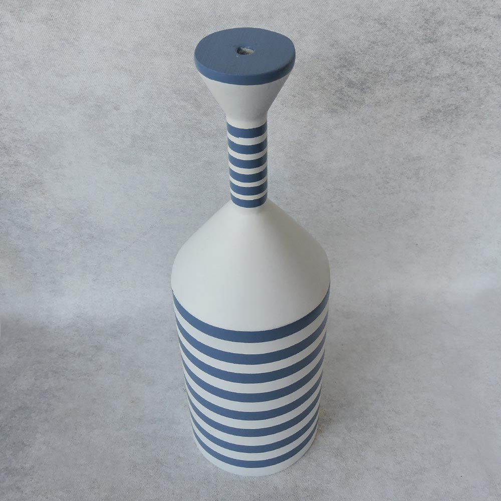 Bottle Blue Line Vase - By Satgurus