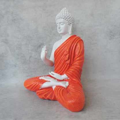 Mudra Buddha Small White / Orange by Satgurus