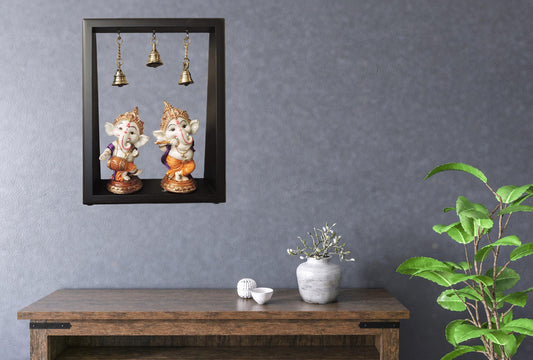 Musical Ganesha In Wooden Frame by Satgurus