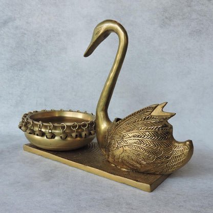 Brass Swan Urli by Satgurus
