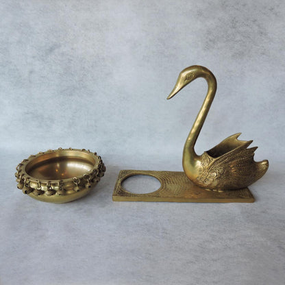 Brass Swan Urli by Satgurus