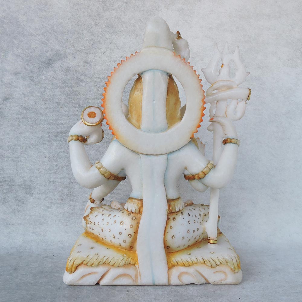 Almighty Shiva Meditating Marble Statue by Satgurus