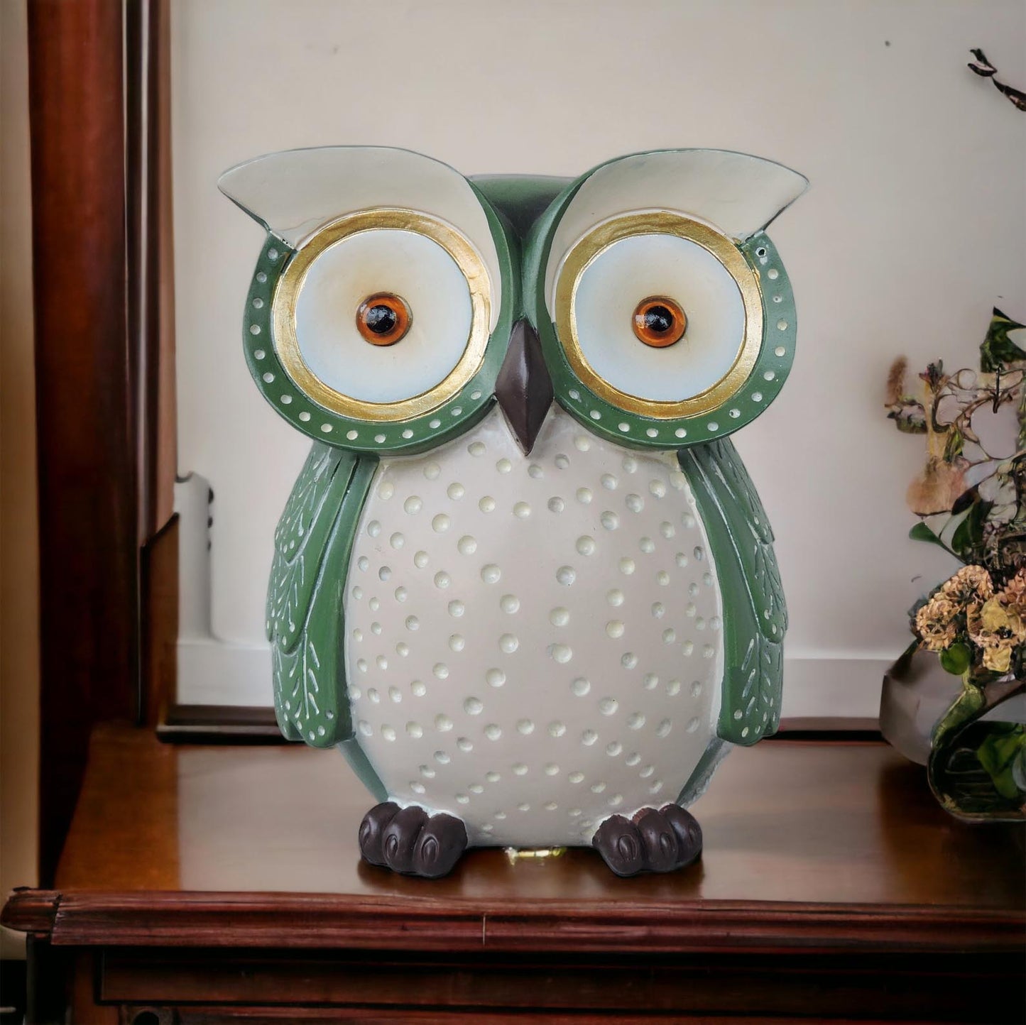 Owl In Green Finish - A by Satgurus