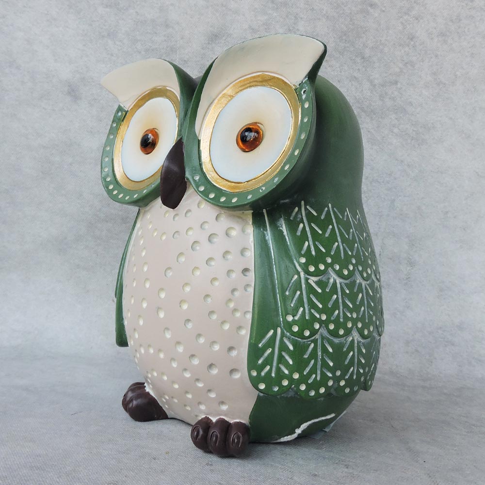 Owl In Green Finish - A by Satgurus