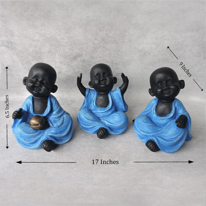 Monk Blue Black Set Of 3 by Satgurus