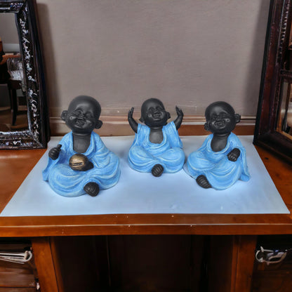 Monk Blue Black Set Of 3 by Satgurus